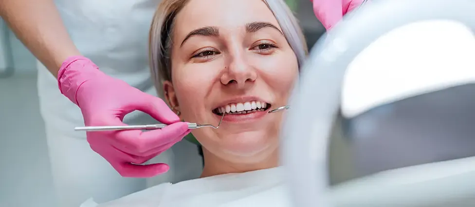Patient at dental appointment
